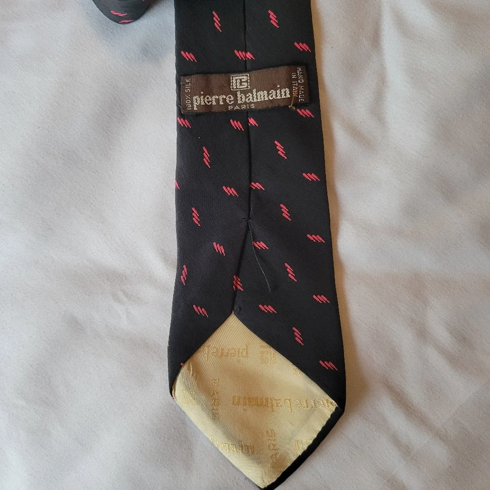 Pierre Balmain Paris Silk Tie Luxury Designer Necktie for Men French Luxury